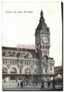 Old Postcard Paris Gare de Lyon