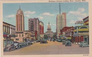 Michigan Lansing Michigan Avenue Looking West Curteich