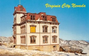 VIRGINIA CITY, NEVADA Fourth Ward School Storey County c1950s Vintage Postcard