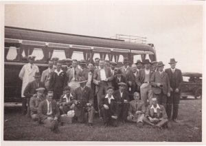 Drunk Stag Party Pints Of Beer Bus Conductor Coach Postcard