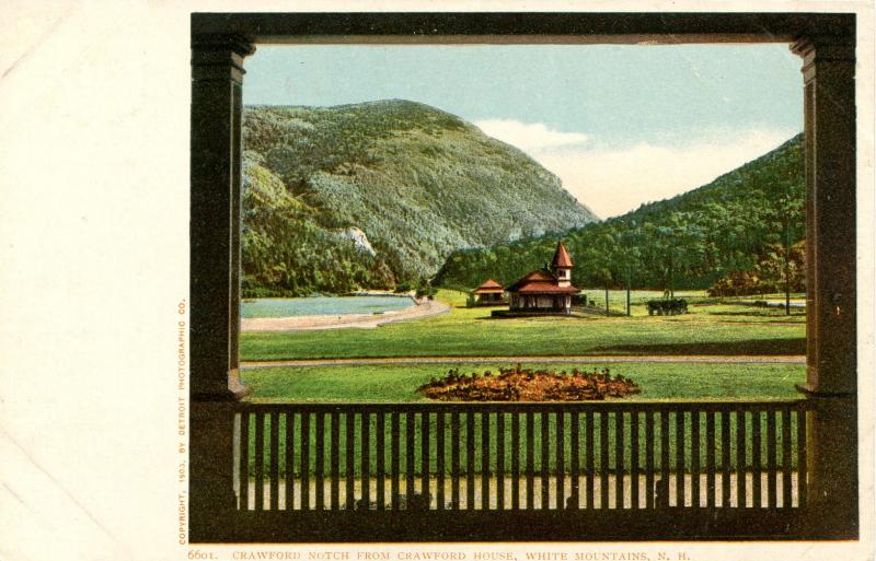 NH - Crawford Notch. View from Crawford House, Depot