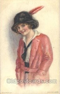 American Girl No. 70 Artist Signed Alice Luella Fidler (USA) 1921 crease righ...