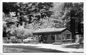 1940s Shadow Gardens Ben Lomond California autos RPPC Real Photo 11920