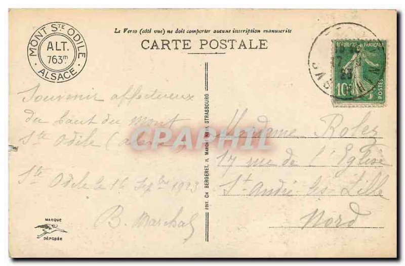 Old Postcard Mont Sainte Odile Convent