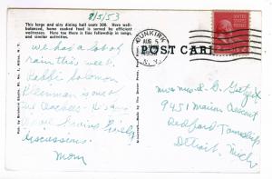 Dunkirk, New York to Detroit, Michigan 1953 Postcard, Conference Grounds