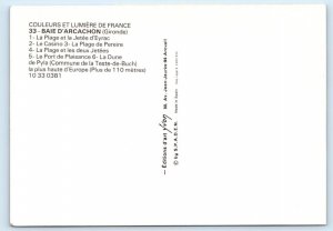 Arcachon - Cote Atlantique - map FRANCE 4x6 Postcard