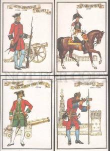 103206 Russian Military UNIFORM 18 century collection 32 cards