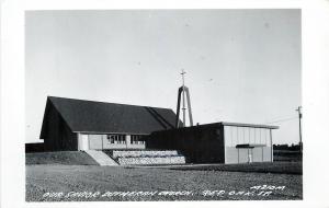 Red Oak Iowa~Our Savior Lutheran Church~Real Photo Postcard 1950s 