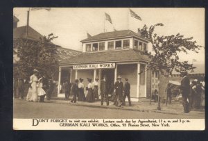 RPPC SYRACUSE NEW YORK 1911 NY STATE FAIR GERMAN KALI WORKS REAL PHOTO POSTCARD