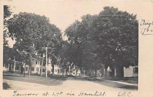 Newport MA Street View houses in 1906 RPPC Postcard