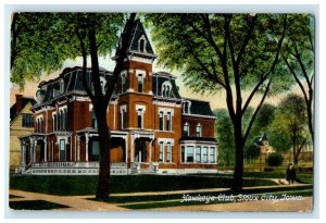 1909 Hawkeye Club, Sioux City Iowa IA Hartington NE Antique Postcard