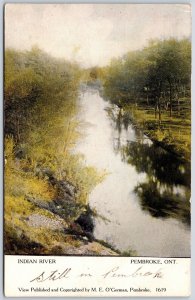 Postcard Pembroke Ontario c1907 Indian River by M. E. O’Gorman Renfrew County