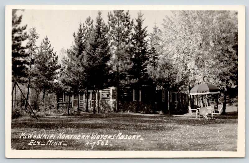 Ely Minnesota~Kiwadinipi Northern Waters Resort~Log Stone Lodge Office~1960 RPPC