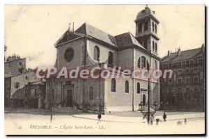 Old Postcard Grenoble The Church Saint Louis
