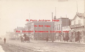 Canada, Alberta, Lethbridge, RPPC, Round Street, Commercial Area, Canning Photo