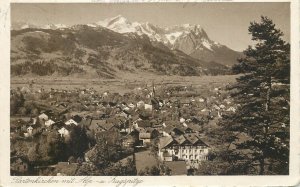 Germany Partenkirchen Alps in distance Zugspitze 1929