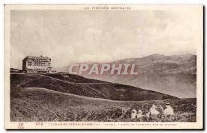 Old Postcard Luchon Superbagneres Tourists From Rest on the Plateau