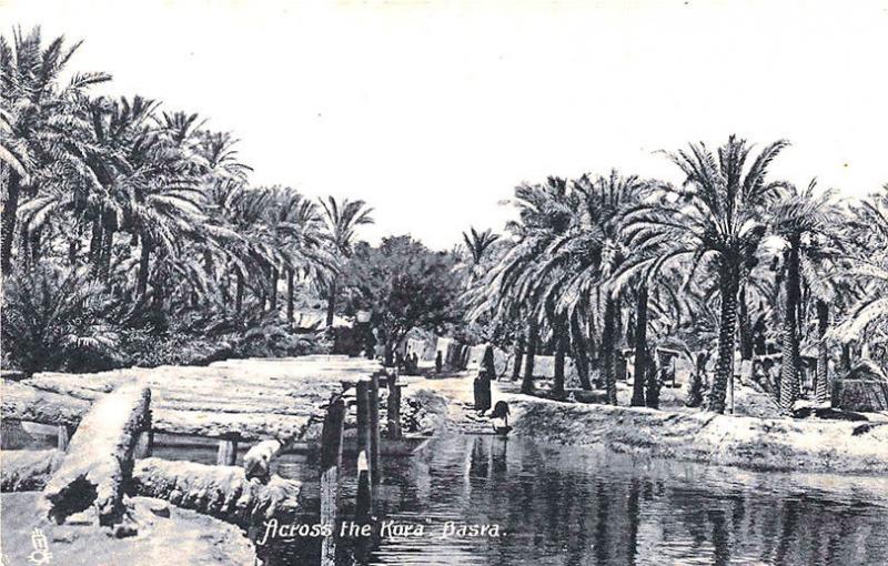 Basra Iraq Across the Kora Raphael Tuck Postcard