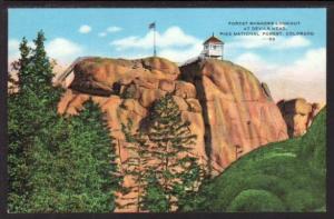 Rangers Lookout Devil's Head Pike Forest CO Post Card 5627