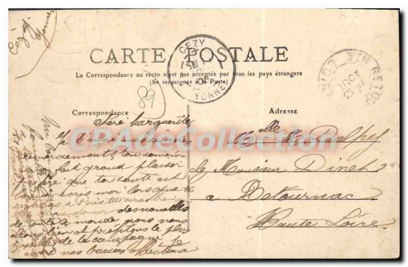 Old Postcard Souvenir De Joigny