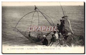 Saint Nazaire - La Pointe Villez - La Peche at Plaice - Old Postcard