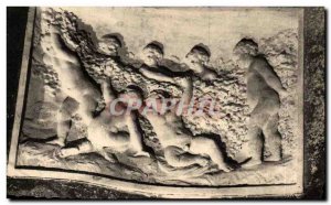 Old Postcard Reims Champagne Pommery Greno Young marauders Bas Relief carves ...