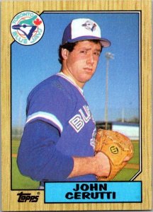 1987 Topps Baseball Card John Cerutti Toronto Blue Jays sk3410