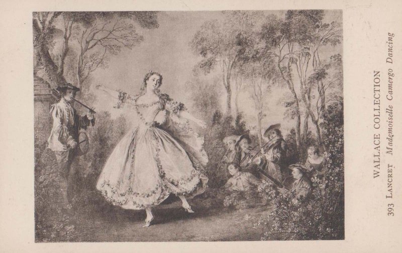 Lancret Mademoiselle Camergo Dancing Wallace Collection Old Painting Postcard
