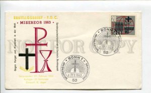 422023 GERMANY 1963 year Misereor Bonn First Day COVER