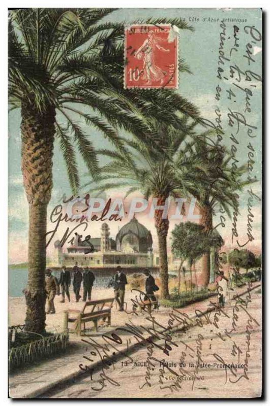 Old Postcard Nice Palais de la Jetee Promenade