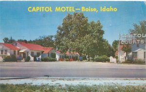 Boise Idaho Capitol Motel, Erval & Cathern Zollman, Owners 1959 Postcard