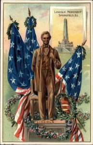 Tuck Lincoln's Birthday Abraham Lincoln Monument c1910 Postcard