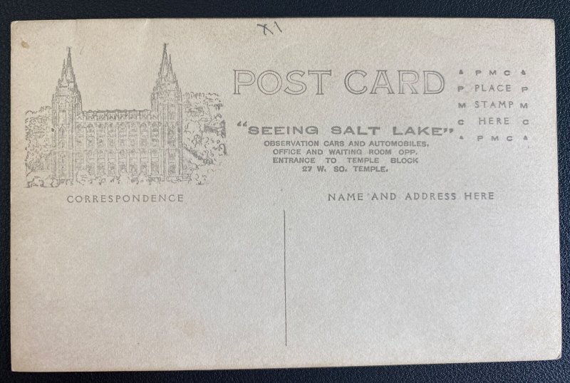 Mint Usa Real Picture Postcard Salt Lake City UT Tramway 1915