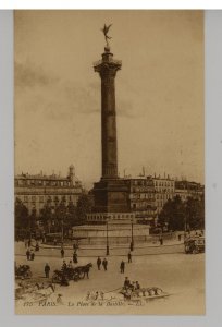 France - Paris. Bastille Square, July Column, Street Scene