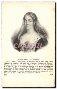 Old Postcard Agnes Sorel or Soreau