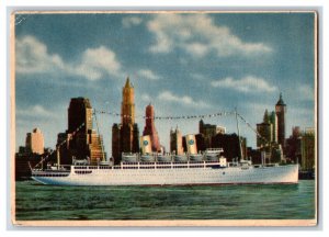 MS Kungsholm Swedish America Line Gothenburg New York Continental Postcard S16