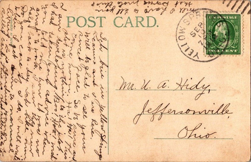 Girl and Goat Tug Teddy Bear, Plot Develops c1911 Vintage Postcard P79