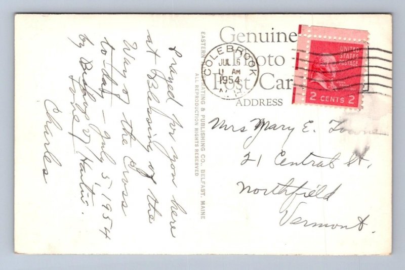 RPPC SHRINE LADY OF GRACE COLEBORRK NEW HAMPSHIRE REAL PHOTO POSTCARD 1954 RD