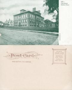 DANBURY CT HIGH SCHOOL UNDIVIDED ANTIQUE POSTCARD