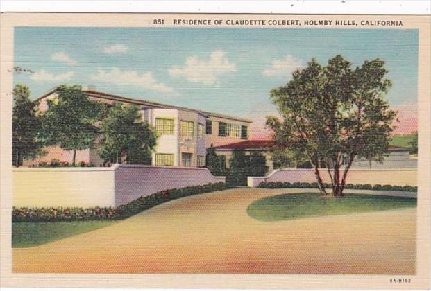 California Los Angeles Holmby Hills Home Of Claudette Colbert