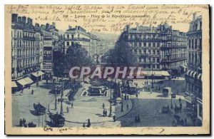 Old Postcard Lyon Place de la Republique (together)