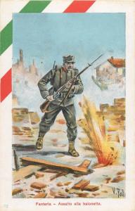 Italia Italy Fanteria Infantry Assalto baionetta bayonet rifleman attack V Polli