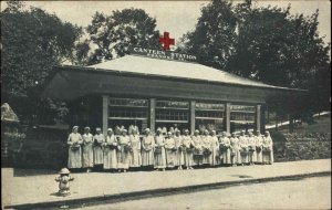 Roanoke VA Canteen Station c1919 WWI Postcard