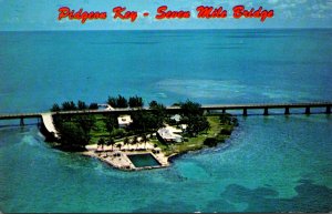 Florida Keys Aerial View Of Pigeon Key and Seven Mile Bridge