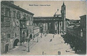 Vintage postcard ASCOLI PICENO city: PIAZZA PUEBLO 1922-