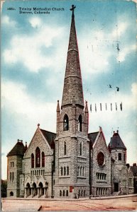 Vtg 1920s Trinity Methodist Church Denver Colorado CO Postcard