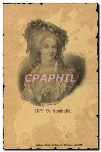 Old Postcard Madame de Lamballe