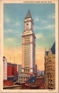 Custom House Tower Boston Mass. Postcard PC186