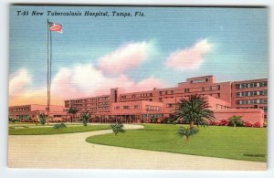 New Tuberculosis Hospital Tampa Florida Postcard Linen Vintage Unused Tichnor