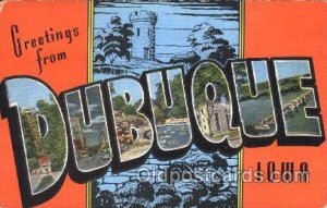 Dubuque, Iowa, USA Large Letter Town Unused light corner wear, Unused